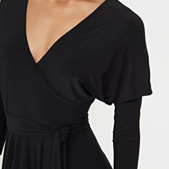 NWT Norma Kamali Dolman Wrap Flared Dress - Picture 3 of 12